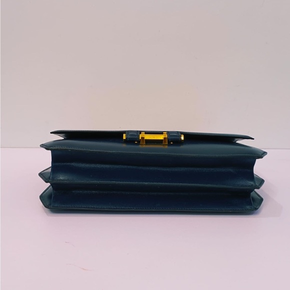 Vintage Hermes Navy Blue Leather Crossbody / Shoulder Bag - Picture 6 of 15